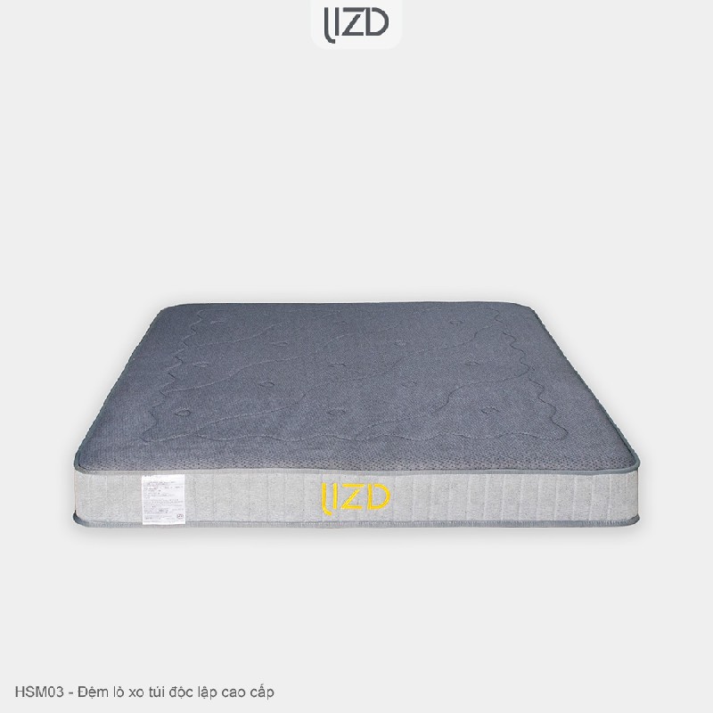 Đệm lò xo túi độc lập cao cấp, 10 lớp, bông tổng hợp - HSM03