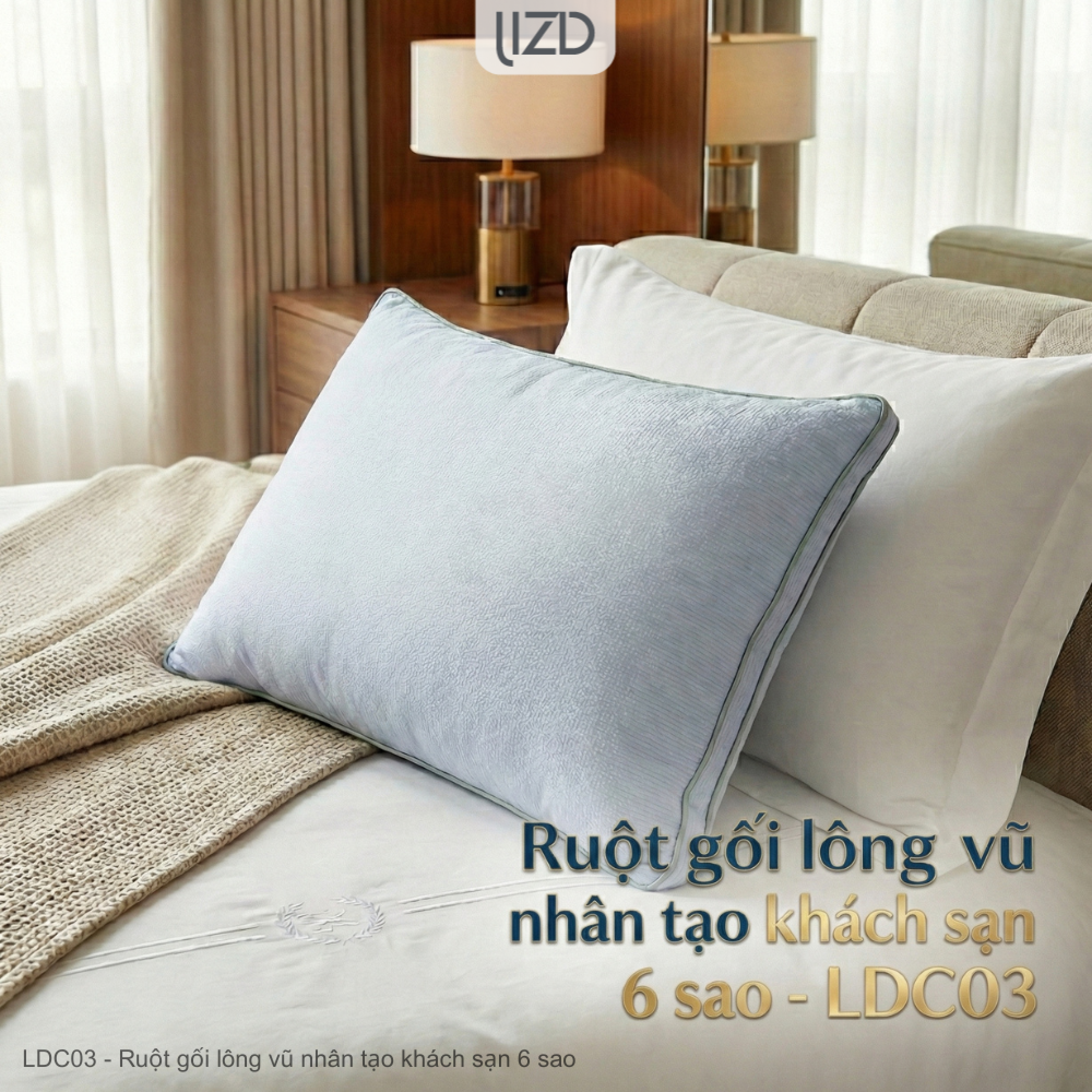 Ruột gối lông vũ nhân tạo khách sạn 6 sao - LDC03