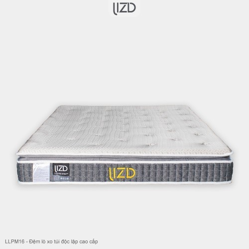 Đệm lò xo túi độc lập đặc biệt cao cấp dày 23cm, 14 lớp, cao su latex tự nhiên - LLPM16