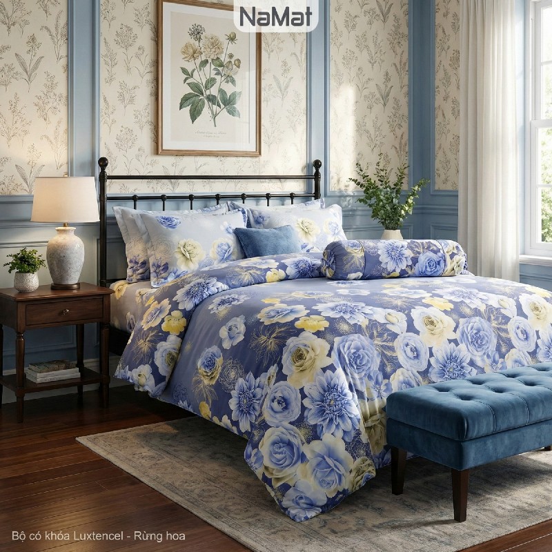 Luxtencel - Bộ Chăn Ga Bọc Chần 4 Món Đa năng (4 mùa) - LLT Luxtencel - Bộ Chăn Ga Bọc Chần 4 Món Đa năng (4 mùa) - LLT