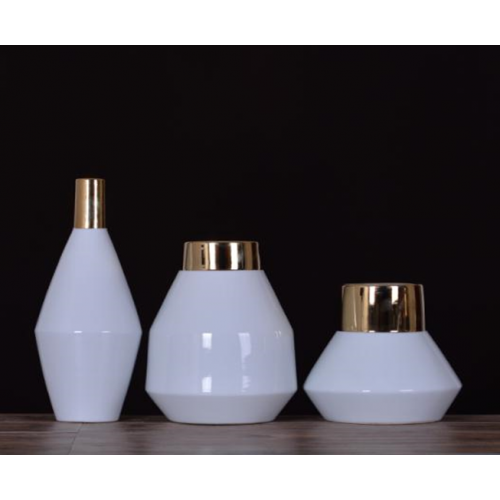 Lọ Hoa Trắng Vàng Bộ 3 Chiếc VH03 Lọ Hoa Trắng Vàng Bộ 3 Chiếc VH03