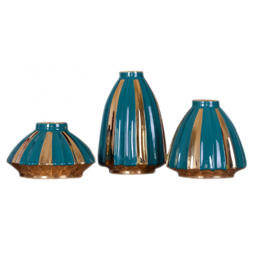 Lọ Hoa Xanh Vàng Bộ 3 Chiếc VH29 Lọ Hoa Xanh Vàng Bộ 3 Chiếc VH29