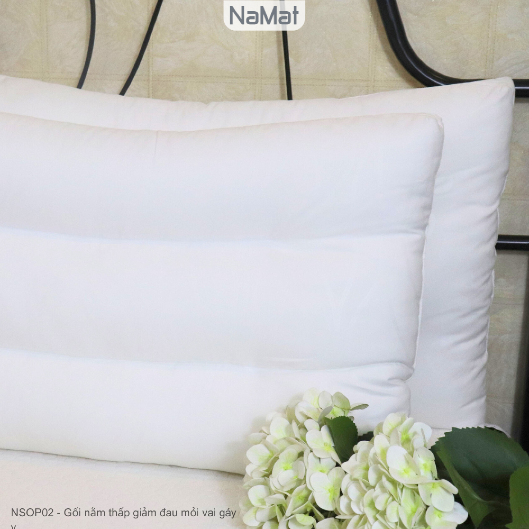 Gối nằm thấp, giảm đau mỏi vai gáy - NSOP02