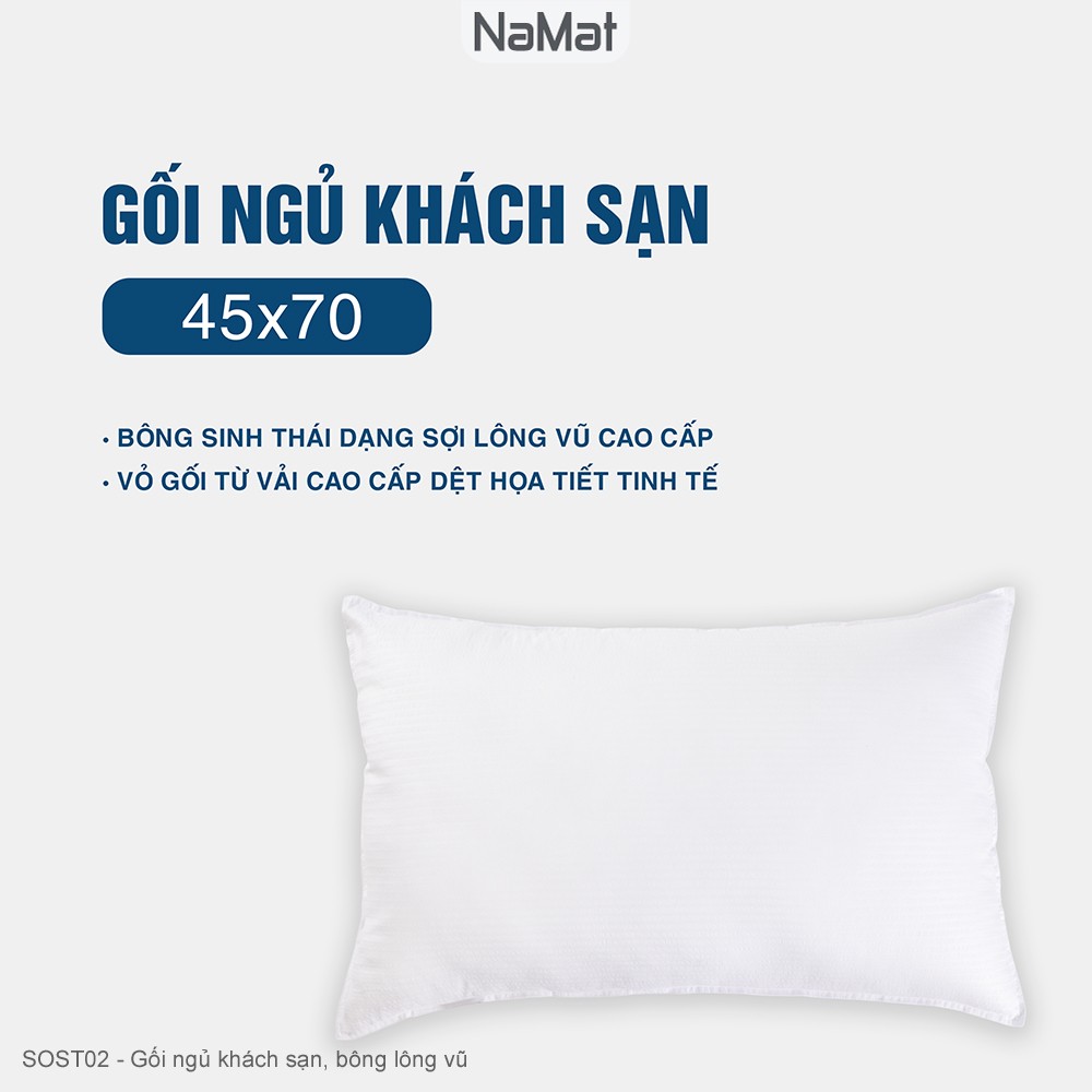 Gối y tế chuẩn khách sạn bông lông vũ - SOST02